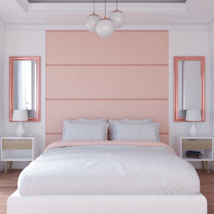 Rose gold bedroom design