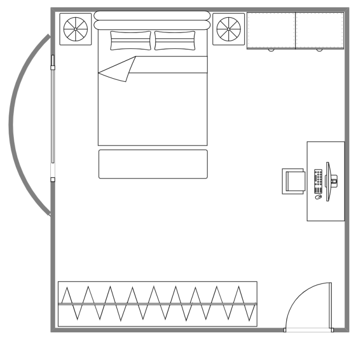 Partition design for bedroom