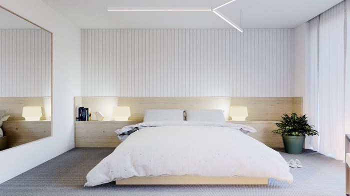 Modern minimalist bedroom design