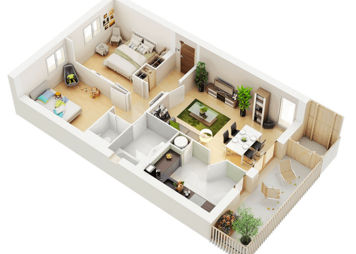 Two Bedroom Apartment Design Maximize Space & Style